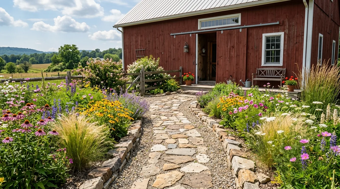 Barn Area With Rustic Lighting